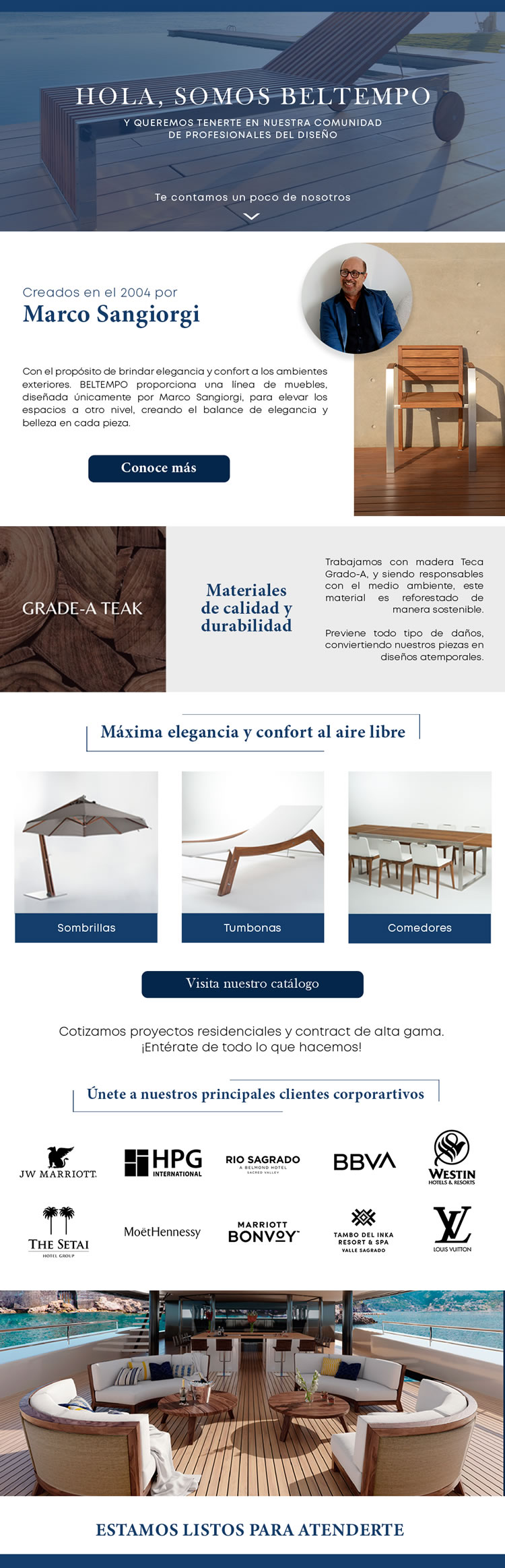 Hola, somos BELTEMPO Outdoor Furniture