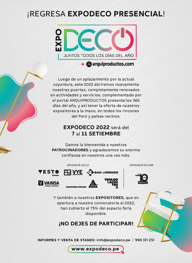 ¡Regresa EXPODECO Presencial! - 7 al 11 de Setiembre 2022
