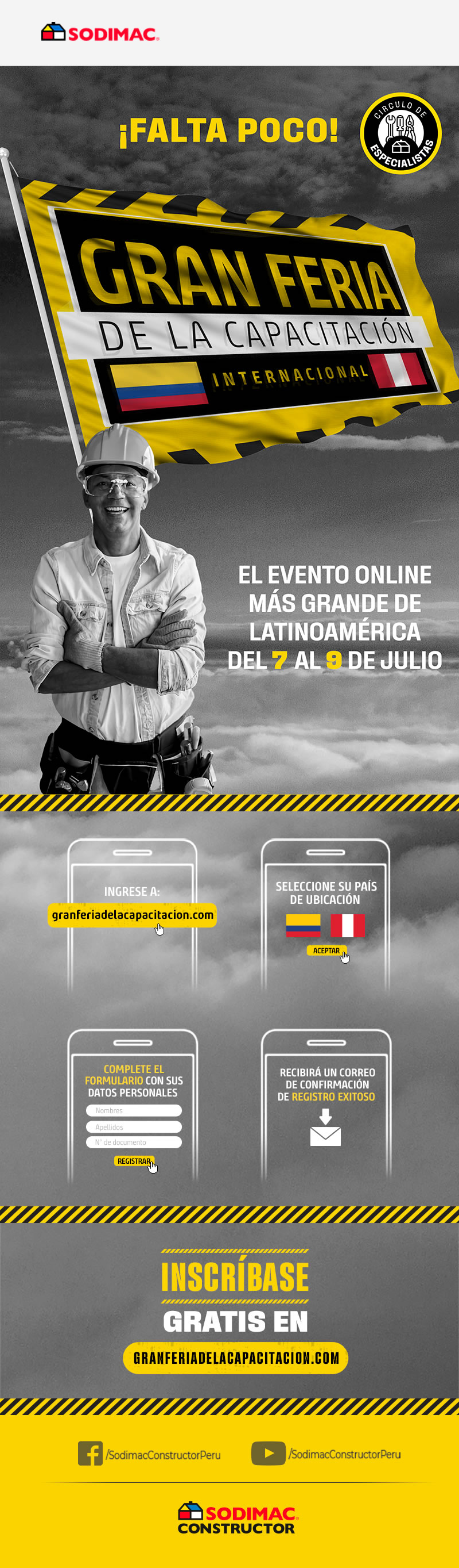 Capacítate gratis: ¡Inscríbete a La Gran Feria de la Capacitación de Sodimac Constructor!